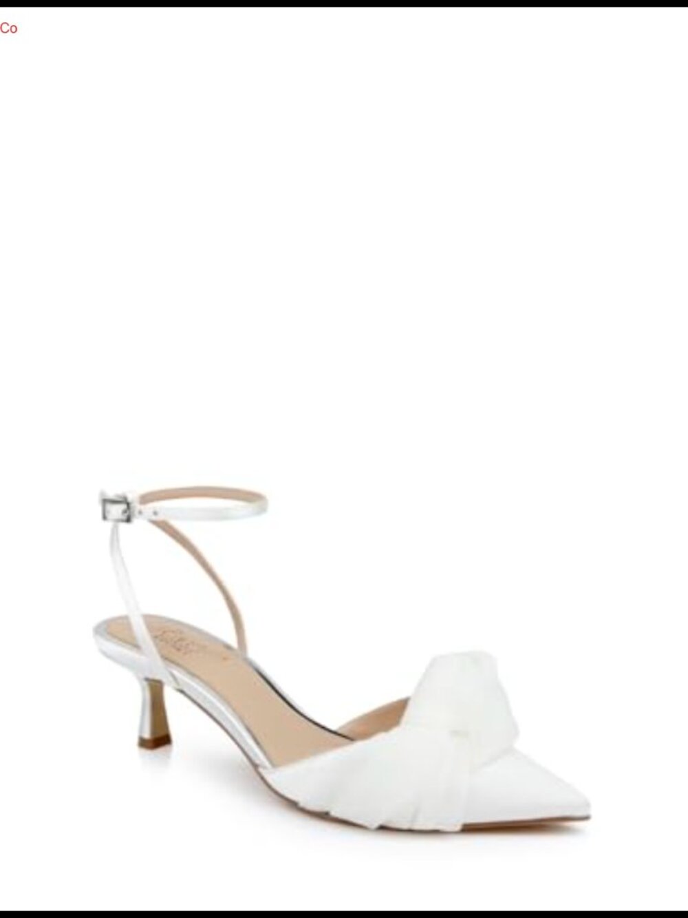 Satin Pointed Toe Kitten Heels with Bow Wedding Pumps
